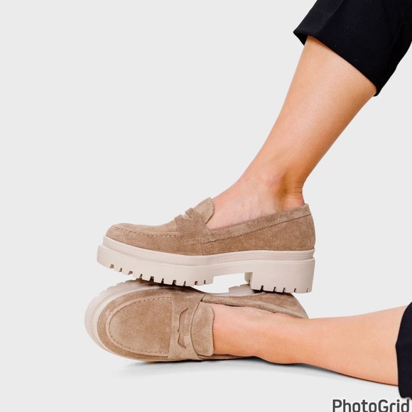 Patina Zoe Suede Blue Loafers - Picture 1 of 10